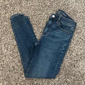 American Eagle Outfitters Women's Dark Blue Skinny Jeans